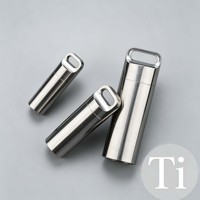 Petite boîte à médicaments portable en alliage de titane, boîte à médicaments pour personnes âgées, étui de rangement étanche en titane pour l'extérieur, conteneur scellé