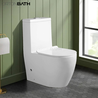 ORTONBATH Toilette moderne en céramique 1 pièce 300mm Puissante double chasse d'eau 4/6L Inodore S-Trap 1 salle de bain Sanitaire