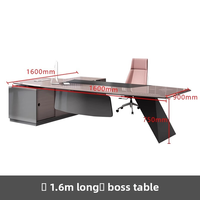 Bureau de patron de peinture de cuisson, table de bureau, simple et moderne, bureau rose du directeur général/président féminin, bureau et ensemble de chaises