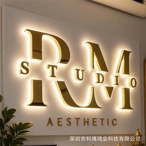 Rebow Custom <b>Acrylic</b> Led Backlit <b>Letters</b> Metal Signs Storefront Advertising Logo Billboards - Product Image 2