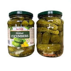 PRIX DE GROS Haute Qualité Super Délicieux 720ml Pot Mason ECOVITA Cornichons/Cornichons/Bébé Concombre Mariné - Product Image 1