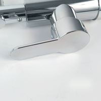 Robinet de cuisine classique à eau froide instantanée, 2 trous, montage sur plan, en acier inoxydable, finition chromée