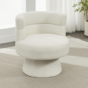 360 Modern Tufted PU Swivel Chair Boucle Swivel Accent Chair for Living Room Bedroom & Home Office - Product Image 5
