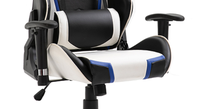 Anji Chaise pivotante à dossier haut Moderne Ergonomique Inclinable pour bureau et jeux Siège de course en cuir PU Pliable et tournant