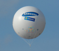 Ballon publicitaire gonflable ufo hélium pour spectacle en plein air