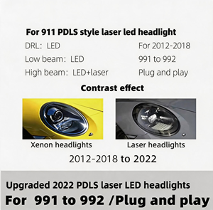 2012 2014 2017 911 991 Headlights Upgrade to 992 <strong>2023</strong> matrix Led Headlight for Porsche 911 991.2 991.1 - Product Image 3