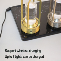 Portable sans fil 2700K LED Table Rechargeable batterie sans fil charge pour bureau à domicile chambre hôtel décoratif ombre plastique