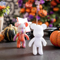 Sculpture d'ours fluide DIY populaire, ours en peluche fait à la main, modèle de jouet à colorier pour la décoration de la maison