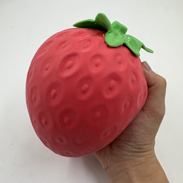 Jumbo Strawberry Stress Relief Toy Realistic Slow Rebound Squishy for Holiday Gifts and Party Giveaways