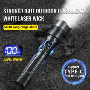 슈퍼 파워 화이트 LED 라이트 전술 손전등 충전식 빛 발광 밝기 방수 ABS 다기능 토치 - Product Image 2