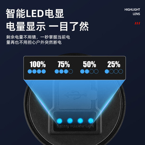 Lampe torche LED rechargeable Luomen T9768, 158 mm, en alliage d'aluminium, haute luminosité, pour extérieur, avec mode de focalisation et SOS - Product Image 5