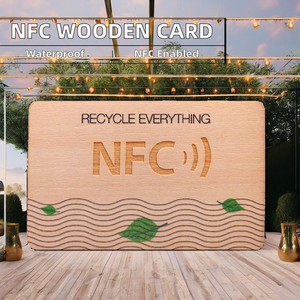 Thân thiện với môi 213/215/216 NFC chip thẻ gỗ tre/Maple/Cherry RFID mnini tag 13.56MHz giao diện truyền thông - Product Image 3