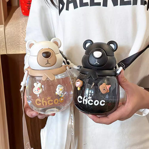 Decani Bear Themed Kids Water Bottle Bpa Free Portable Plastic Cup For Children Back To School Summer Use - Product Image 5