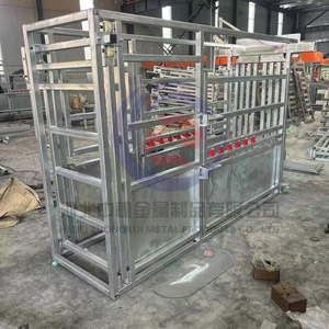 Nhúng nóng mạ kẽm bò trang trại thiết bị gia súc nghiền gia súc bóp máng để bán - Product Image 5