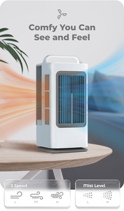 Mùa hè làm mát không khí nóng thời tiết làm mát máy không cánh nước mát di động nhỏ Quạt làm mát - Product Image 3