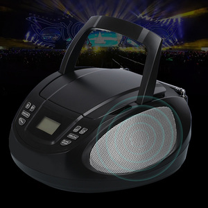 Lecteur CD portable de bureau avec batterie, haut-parleur Bluetooth, radio FM, télécommande et boutons intuitifs – Vente directe usine - Product Image 6