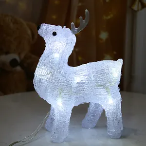 Лидер продаж, 3D акриловый светодиодный светильник в виде оленя, Рождественское украшение, товары для украшения вечеринки, дня рождения или праздничных подарков