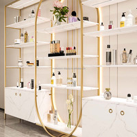 Tampilan dinding kosmetik mewah mewah rak Display toko kosmetik rak Tampilan parfum rias ritel casing pajangan untuk toko