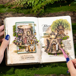 10 autocollants par paquet, série Sweet Dreams Fairy Tale House, autocollants décoratifs mignons de style conte de fées et paysages féeriques - Product Image 3