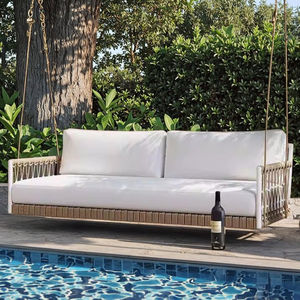 Hoogwaardige touwgeweven hangmat voor buitenmeubilair, binnenplaats, tuin, terras, hotel, geschikt voor 3 personen, 3-6 jaar - Product Image 5