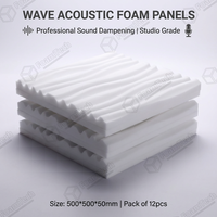 Panneau acoustique ignifuge auto-adhésif personnalisé, isolation phonique, feuille de mousse mélaminée en aluminium, absorption acoustique