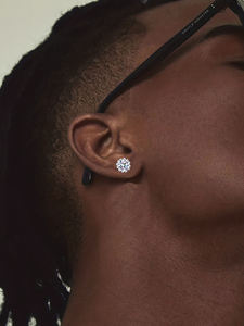 Jewel Snow <b>Hook</b> Shape Luxury Engagement Stud <b>Earrings</b> S925 Sterling Silver Dazzling Floral Design - Product Image 4