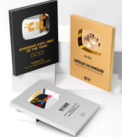 Trophée personnalisé, médaille, plaque – Le cadeau le plus cool avec bouton de lecture – Plaque argentée et dorée – Récompenses YouTube – Vente en gros