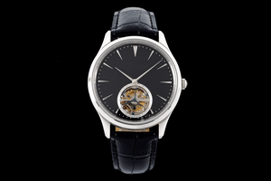 Men Mechanical Watch with Openwork Movement Display Genuine Leather Strap Sapphire Glass Sleek Dress Wristwatch - Product Image 3