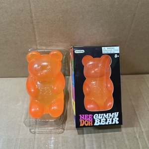 High Quality Needoh <b>Gummy</b> <b>Bear</b> Super Soft Squish Fidget Toy Transparent Orange for Stress Relief and Kids Gift - Product Image 4