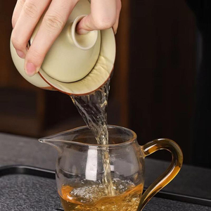 Ru Yao Light Yellow Color Ceramic <b>Tea</b> <b>Set</b> Gaiwan With Chinese Characters Traditional Kongfu <b>Tea</b> Cup - Product Image 5