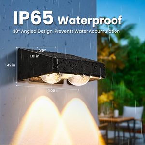 Waterproof Deck Black Garden Solar Step Lights Ip65 <b>Landscape</b> Outdoor Patio Wall Lamp Luminous <b>Lighting</b> Rgb Led Wall Light Fence - Product Image 3