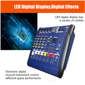 Bộ trộn âm thanh DJ Gooermi PMX402D USB/BT, bộ điều khiển giao diện USB, bộ khuếch đại công suất, bộ trộn âm thanh kỹ thuật số có hiệu ứng Echo - Product Image 2