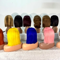 Pelucas de cabello humano rizado y ondulado estilo Pixie Birmano sin procesar con encaje frontal, pelucas cortas tipo Bob con ondas profundas HD para mujer