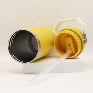 Termo de Acero Inoxidable de Doble Pared Antiderrames con Asa y Pajita, Vaso Aislado de 30oz, Portátil, Ecológico, Ideal para Camping - Product Image 3