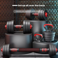 Usine directe écologique poids réglable haltères Kettlebell ensemble équipement de Fitness à domicile pour hommes PE haltères acier