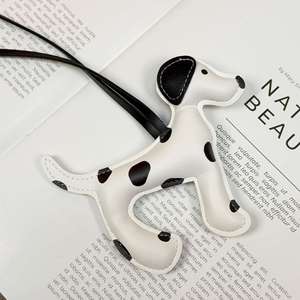 Classic Dalmatian Dog Leather Keychain Realistic Pet Design Bag Charm Durable Key Ring Gift <b>for</b> Pet Lovers - Product Image 2