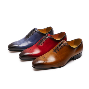 <span class=keywords><strong>Zapatos</strong></span> Oxford de Cuero Hechos a Mano para Hombre <span class=keywords><strong>con</strong></span> Punta Puntiaguda y Cordones, <span class=keywords><strong>Zapatos</strong></span> Formales de Negocios y de Vestir para Bodas y Fiestas - Product Image 2