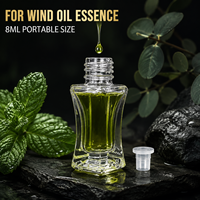 Flacon d'huile essentielle hexagonal vide avec logo personnalisé, 10 ml, 15 ml, avec bille roulante pour l'aromathérapie et le liquide anti-moustiques