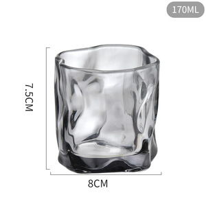 Vaso de Vidrio Irregular de Lujo de 200 ml y 250 ml, Estilo Arcoíris Ondulado, para Whisky, Bar, Portavelas, Recuerdo de Boda y Regalos - Product Image 3