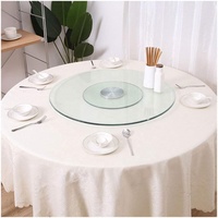Modernes 60 cm gehärtetes Glas Lazy Susan Turntable Runde Tischplatte Serviert ablett für Esstisch