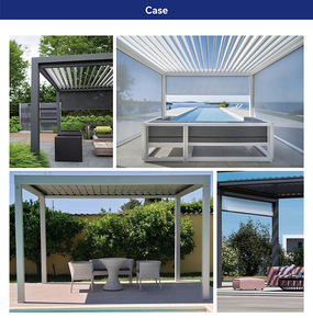 Pérgola de aluminio con control remoto eléctrico automático, toldo de jardín con lamas orientables, impermeable, moderno, para exteriores, con garantía de 10 años - Product Image 2
