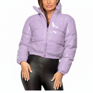 Diseñador de lujo Marca de moda Pareja Abrigo cálido con capucha Plumón de pato blanco Chaqueta de burbuja de invierno Mujeres Hombres Chaqueta acolchada brillante negra - Product Image 1