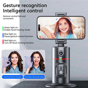 Support de téléphone intelligent P02 avec suivi automatique par IA et télécommande pour diffusion en direct, vlog et enregistrement vidéo, 1200 mAh, 360° °   Rotation - Product Image 5