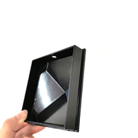Tapa de Aluminio Negra sin Borde para Poste de Cerca Cuadrado