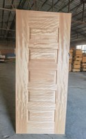 Porte en MDF finition style chinois, panneau coupe-vent intérieur en placage de bois, moustiquaire en acier inoxydable, garantie 5 ans pour chambre à coucher