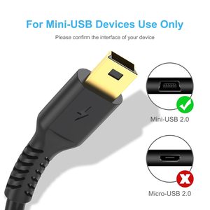 Cable Mini USB 2,0 de 3 pies Cable de cargador duradero Mini B macho Compatible para controlador PS3 REPRODUCTOR DE MP3 cámara de salpicadero Garmin GPS <span class=keywords><strong>Hero</strong></span> 3 - Product Image 4