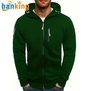 Chaquetas Nuevas para Hombre, Sudaderas con Capucha, Abrigos de Moda, Sudaderas con Cremallera de Manga Larga, Chándal Masculino Informal, Sudadera con Capucha para Hombre, Ropa de Calle J0008 - Product Image 6