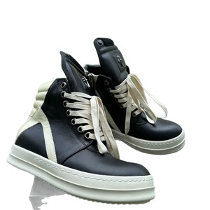 Baskets montantes à semelle épaisse en cuir pleine fleur noir et blanc <span class=keywords><strong>Rick</strong></span> <span class=keywords><strong>Owens</strong></span>, style européen-américain sombre, type bottines - Product Image 5