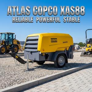 Pour Atlas Copco XAS88 Diesel 185 CFM 100 psi remorquage petit <span class=keywords><strong>compresseur</strong></span> d'air 7bar pour Construction moteur 380V grande vente - Product Image 1