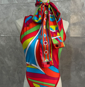 <span class=keywords><strong>Maillot</strong></span> <span class=keywords><strong>de</strong></span> <span class=keywords><strong>bain</strong></span> une pièce sexy pour femme avec bandeau, col montant, imprimé personnalisé, <span class=keywords><strong>de</strong></span> marque STOCK - Product Image 4